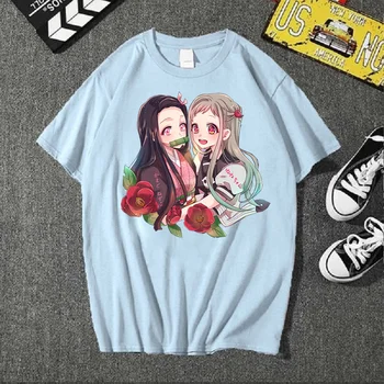 Demon Slayer Tricou Kimetsu Nu Yaiba T-shirt Femei Amuzant Anime Haine Hip Hop de Top Teuri de sex Masculin