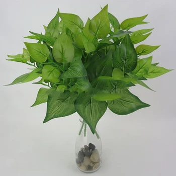 1 buc Artificiale de Flori de Plante cu Frunze din Plastic Verde Iarbă, Copac, Planta Fals Frunze Frunze Bush pentru Acasă Nunta Hotel Partid Decor