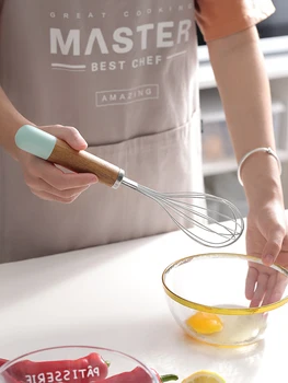 De Bucătărie multifuncțional de Instrumente Răzătoare Inox Bătător de Ouă cu Mâner de Lemn Cartofi Legume Fructe Polițist Set de Gadget-uri