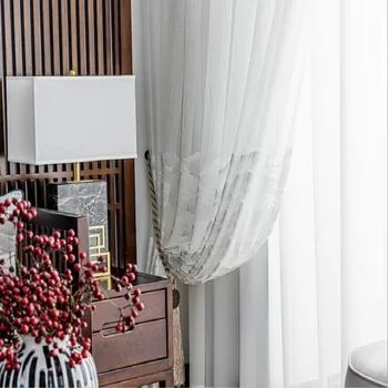 Tul alb Perdele pentru Living Home Deco Dormitor Modern Solid Pur Perdea Voile Personalizate Draperii pentru Ferestre