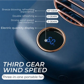 Gât Fan Electrice Portabile, Ventilatoare de răcire a Aerului de Răcire Mini USB Reîncărcabilă Portabil în aer liber Mut Mana de Susținere Buzunar Ventilador