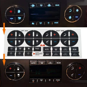 Masina Autocolante de Interior Radio + A/C Clima Butonul de Comandă de Reparații Decalcomanii Autocolante cu Ridicata livrare Rapida