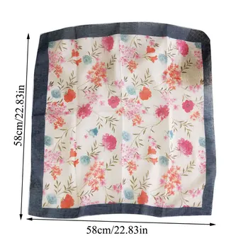 Moda Lenjerie de pat din Bumbac pentru Femei Eșarfe 58*58cm Florale Imprimate Mic Pătrat Eșarfă Eșarfă Eșarfă Cap foulard Femme Cap Basma