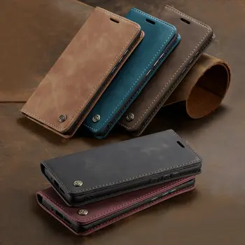 De Lux, Carte De Piele Flip Case Pentru Samsung Galaxy A30 A40 A50 A70 M10 M20 Telefon Retro Acoperi Coque Cu Portofelul Sta Magnet Saci