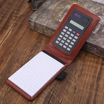 Buzunar A7 Notebook Din Piele Acoperi Memo Notepad Jurnal Planificator Cu Calculator De Lucru De Afaceri Rechizite De Birou