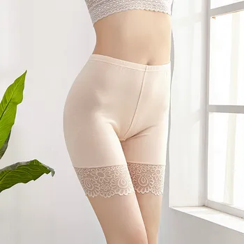 40 KG-80 KG Femei Plus Dimensiune Pantaloni de Siguranță Moale Si Confortabil Modal Material pantaloni Scurți Cu Dantelă Chilotei