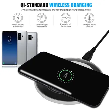 De înaltă Calitate Portabil Wireless Qi Putere Încărcător Pad de Încărcare Pentru Samsung Galaxy S9/S9 Plus Pentru Iphone 11/11pro Max