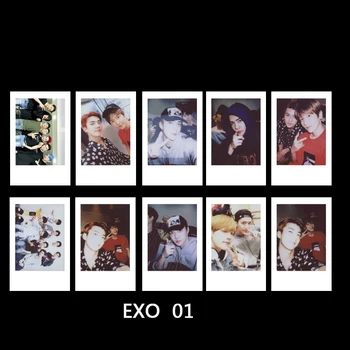 KPOP EXO Nou Album de Dragoste Împușcat Polaroid LOMO Carte Poștală XIUMIN SUHO Baekhyun Fanii de Colectare B116