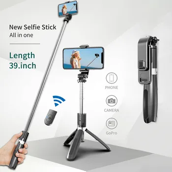 Wireless Bluetooth Selfie Stick Trepied Pliabil Trepied, Monopied Universal Stand Pol Pentru Telefonul Fotografie Luând Live Broadcast Fierbinte