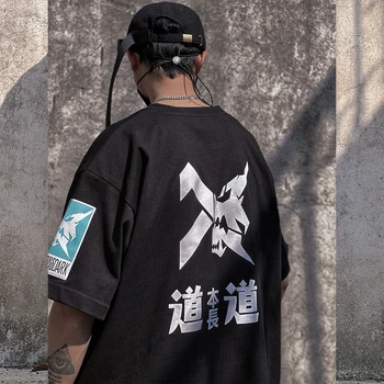 Feroce Scrisoare De Imprimare Hip Hop Tricouri Vara Harajuku Vintage Tricou Barbati Din Bumbac Tricou Vrac Techwear Negru Casual Streetwear
