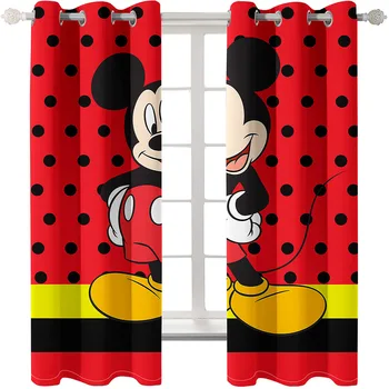 Personalitatea Design Mickey Mouse Terminat Perdea Copii Dormitor Bucatarie Decor Acasă De Umbrire, Izolare Cortina Print Digital