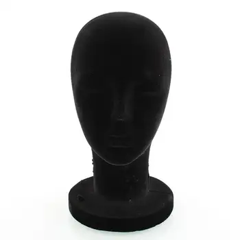 De sex feminin Polistiren Spumă Manechin 56cm Capul 56cm Negru Negru Model de Suport Peruca cu Parul Manechinului Pălărie, Ochelari de Afișare