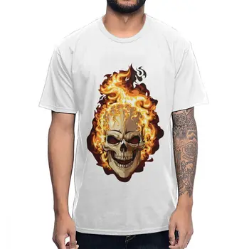 2019 Nou T-Shirt Foc Skull Ghost Rider Tricou Nicolas Cage Film Design Elegant Crewneck Marime Mare pentru Barbati tricou