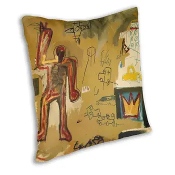 Omul roșu Pernele de Acoperire 40x40 Acasă Decorative 3D de Imprimare Basquiat Arunca Pernă de Canapea Doua Parte