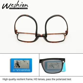 Piața Polarizat ochelari de Soare Barbati Femei 5 In 1 Clip Pe Ochelari 2019 TR90 Optice baza de Prescriptie medicala Seturi de Rame de Ochelari de Corecție UV40