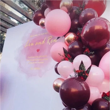 18 inch balon latex decor Nunta 10buc rose de aur/roșu coral/ruby red/vin roșu baloane Eveniment Gonflabil Baloane cu Aer