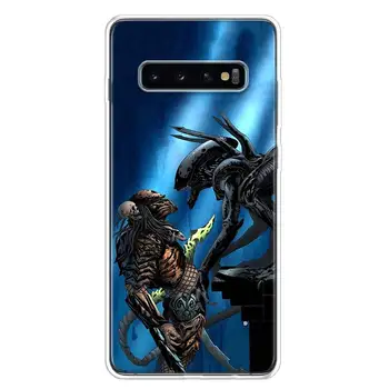 Alien Vs Predator Pictat Caz de Telefon Pentru Samsung Galaxy S10 S20 FE S21 Ultra Nota 10 9 8 S9 S8 S7 Edge J4 J6 J8 Plus Lite + Cove