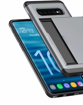 Pentru Samsung Galaxy Nota 10 Plus S10 E 5G S9 S8 Caz Hibrid Greu de Diapozitive Portofel Card de Stocare Armura Acoperire Pentru S6 S7 edge Nota 8 9