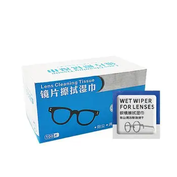 100buc/cutie Ochelari Curat Șervețele Umede de Unică folosință Anti-Ceață Aburirea Praf de Demontare Curatare ochelari de Soare Lentile de Telefon cu Ecran de Calculator