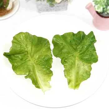 10buc/lot Simulare Frunze de Salata Verde Material PVC Fals Legume Model Copii Pretinde Bucătărie de jucărie Jucării Alimentele Artificiale