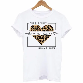 Leopard Inima Patch Suflet Curajos Autocolante Termice Pe Haine DIY T-Shirt Haina Spirit Liber Fată de Transfer de Căldură de Vinil de Călcat Patch-uri