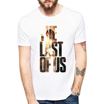 Noul Caracter T-shirt pentru Bărbați Ultimul Dintre Noi Om Casual Alb, Tricouri Litere Topuri Haine Hipster