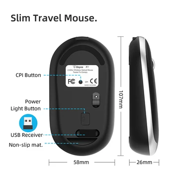 2.4 G USB Silent Mouse-ul fără Fir Bluetooth Reîncărcabil 5.0 Mouse-ul Soareci Mut Wireless Ergonomic Mause pentru Laptop Notebook PC-ul