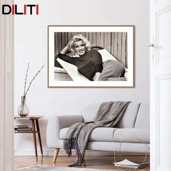 Marilyn Monroe Panza Pictura Imaginile pentru Camera de zi Film Postere si Printuri de Arta de Perete Alb Negru Figura Decor Acasă