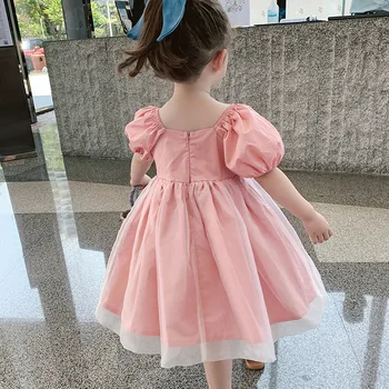2020 Printesa Rochii Tutu Copii Ziua De Îmbrăcăminte Pentru Fete Baby Bubble Sleeve Mesh Rochie De Printesa Fata De Copii Vara