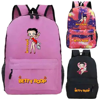 Mochilas Betty Boop Rucsac de sex Feminin Geanta de Voiaj Student Sac de Școală Desene animate Laptop Rucsac Fete Sexy Betty BOOP Printuri Rucsaci