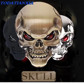 3D Skull Metal Masina Motocicleta Autocolant Styling PENTRU BMW MINI Cooper S R50 R53 R56 R60 F55 F56 R58 R59 Clubman Countryman