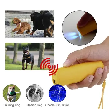 3 in 1 Anti Latrat Opri Coaja de Câine de Formare a CONDUS cu Ultrasunete Anti Coaja Lătrat de Câine de Formare Repeller Control Antrenor Dispozitiv Nou