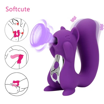 Jucarii Sexy pentru femei Masturbare cu vibrator Veveriță Supt Masaj Multi-Frecvență Clitoris Lins Stimulator Produse pentru Adulți