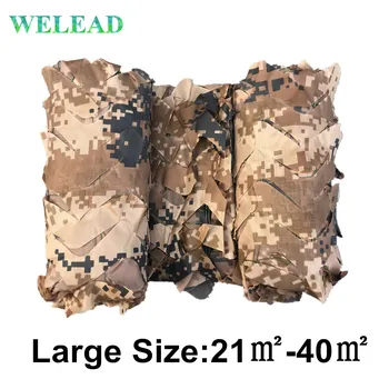 WELEAD Desert Digital Armat cu Plase de Camuflaj Militar Nisip Bej Grădină Umbrire de Mari Dimensiuni 3x7M 5x5M 4x6M 4x8M 4x9M 3x8M 3x9