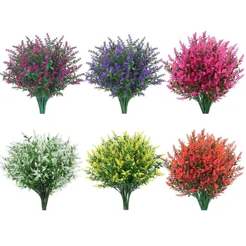 Simulare Flori Decorative 5 Dinți Artificiali Lavanda Planta Decor Acasă Non-decolorare Verde Sintetice de Flori de Plastic