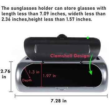 2 BUC Masina de Suport pentru ochelari de Soare pentru Tesla Model 3/ Model Y Accesorii, ochelari de Soare Cazul Ochelari Suport Cutie de Depozitare (Argint)