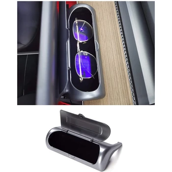2 BUC Masina de Suport pentru ochelari de Soare pentru Tesla Model 3/ Model Y Accesorii, ochelari de Soare Cazul Ochelari Suport Cutie de Depozitare (Argint)