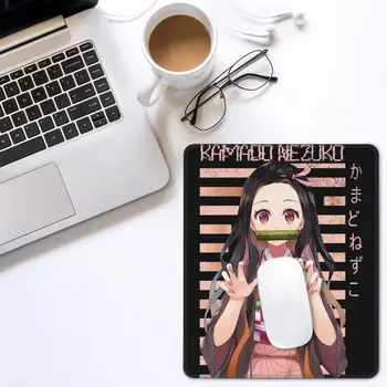 Nezuko Kimetsu Nu Yaiba Misto Mouse Pad Demon Slayer Anime Mat Impermeabil Tampoane De Cauciuc Gamer Calculator Laptop Pad
