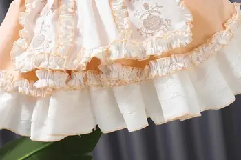 Miayii Îmbrăcăminte Pentru Copii Spaniolă Vintage Rochie De Bal Papion Cusut Volane Fără Mâneci Lolita Printesa Rochii Pentru Fete De Paști A189