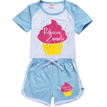 2021 Cupcake Zamfam Rebecca Zamolo Două Seturi de Piese pantaloni Scurti+ tricou Copil Haine Fete +pantaloni Baieti Haine de Scoala Fata de Tinuta