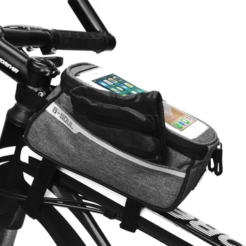 6 Inch Cu Suport Pentru Telefon De Biciclete Biciclete Fata Tub Sac De Ciclism Accesorii Cadru Impermeabil Față Pungi De Munte Biciclete De Top Tub Sac