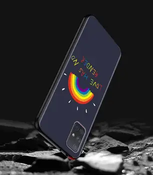 Curcubeu Gay LGBT Caz de Telefon pentru Samsung Galaxy A50 A10 A20e A70 A30 A40 A20s A10s A10e A80 A90 5G Negru TPU Moale Capacul Coque