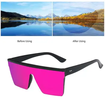 Brand de moda de Design ochelari de Soare Femei Bărbați Cadru Mare Flat Top Supradimensionat Pătrat Ochelari de Soare UV400 Ochelari de okulary przeciwsloneczne