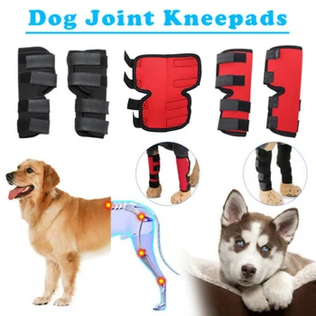 1buc/lot de animale de Companie genunchiere Câine Bretele de Sprijin pentru Picior, gambă Folie Respirabil Prejudiciu Recupera Picioare Caine Protector de Sprijin Noi