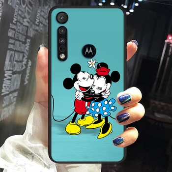 Disney Drăguț Mickey Mouse Pentru Motorola G8 G9 G C Unul E7 E6 Putere Lite Marco Hyper Fusion Plus Negru Caz De Telefon