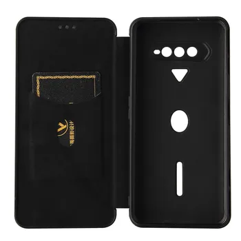 Pentru Xiaomi Black Shark 4 Cazul De Lux Flip Piele Din Fibra De Carbon Portofel Magnetic De Adsorbție Caz Pentru Black Shark 4 Pro Telefon Genti