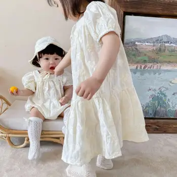 2021 Noi 6M-5Y Copil Copil copil Copil Fete Rochie de Vara Volane Broderie Flori Rochii de Printesa pentru Fete Costume pentru Copii