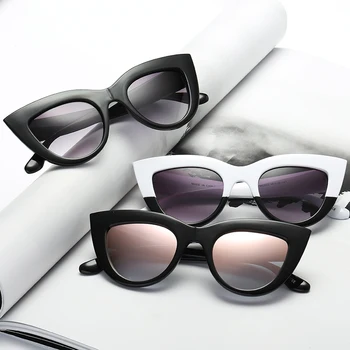 Roza ochelari de Soare Pentru Femei Ochi de Pisica Popular Brand de Design Supradimensionat Vintage Ochelari de Soare Oglindă Gafas De Sol Femei UV400 RZ0568