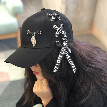 Doamnelor Negru Curea de Primavara-Vara de Baseball hip hop Capace Solide Broderie Reglabil Pălărie Femei Barbati din Bumbac Casual Pălării