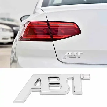 3D masina de Metal ABT Autocolante și Decalcomanii Pentru Audi A1 A3 A4 A5 A6 A7 A8 Q2 Q3 Q5 Q7 Q8 R8 Masina Portbagajul din Spate a Corpului Emblema, Insigna Autocolante